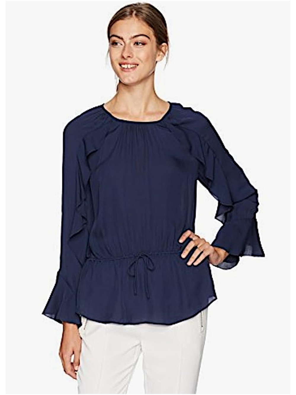Joie Arthurine Ruffle Detail Silk Blouse ❤️❤️